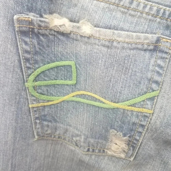 Vintage Chip & Pepper 90's Embroidered "Road To Nirvana" Flare Jeans 31 - Picture 11 of 12